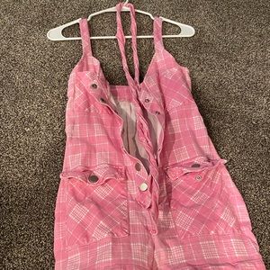 Black Milk Pink Playsuit Size 8